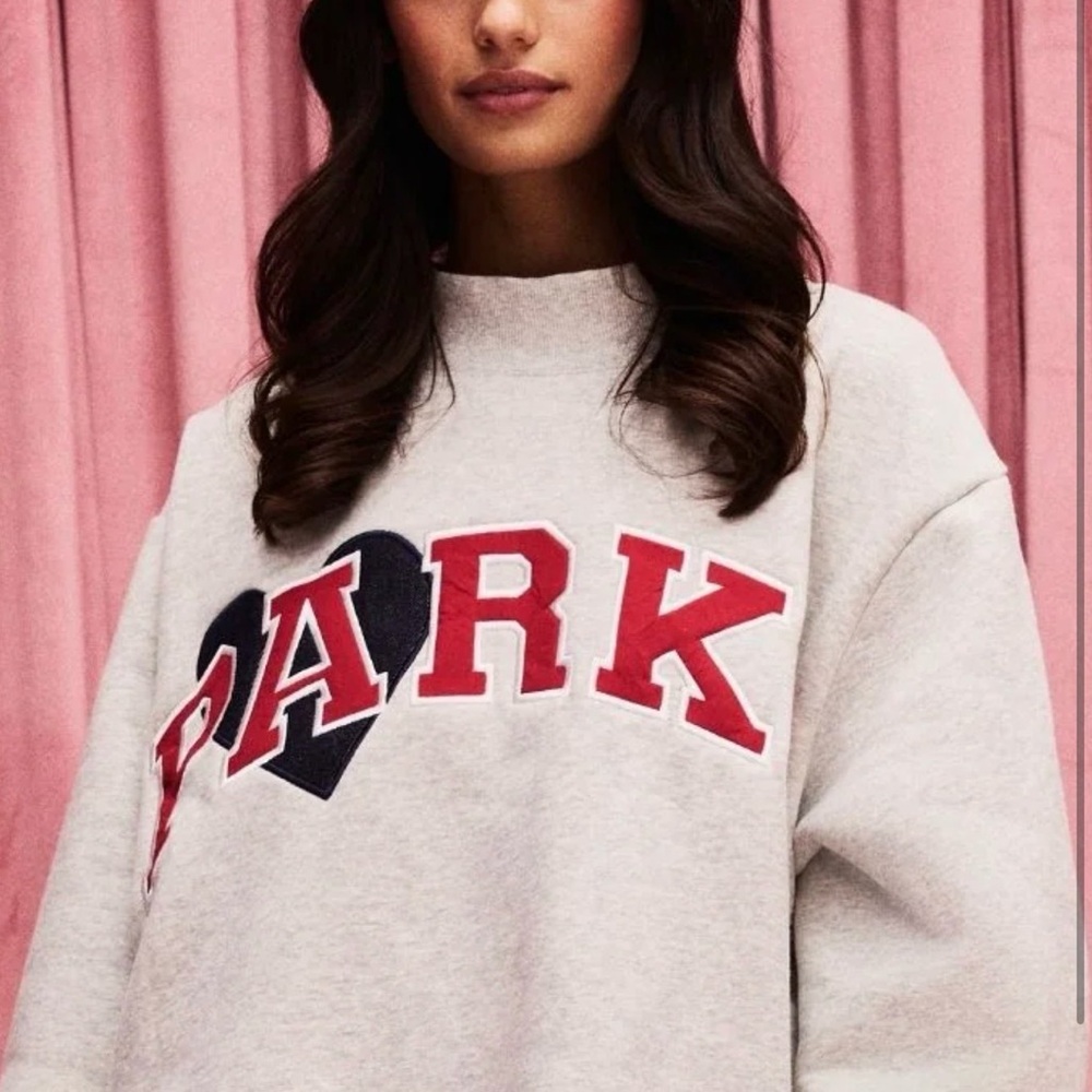 Parke Jean Varsity Mockneck in Grey